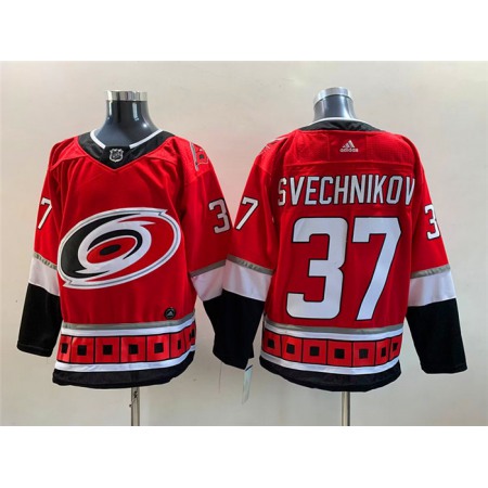 Men's Carolina Hurricanes #37 Andrei Svechnikov Red Stitched Jersey