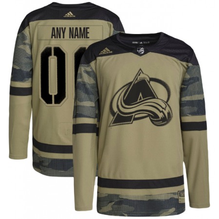 Men's Colorado Avalanche Custom Camo Salute to Service Stitched Jersey