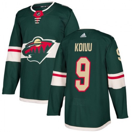 Men's Minnesota Wild #9 Mikko Koivu Green Stitched NHL Jersey