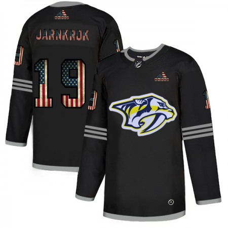 Men's Nashville Predators #19 Calle Jarnkrok 2020 Grey USA Flag Stitched NHL Jersey