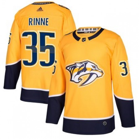 Men's Nashville Predators #35 Pekka Rinne Yellow Stitched NHL Jersey
