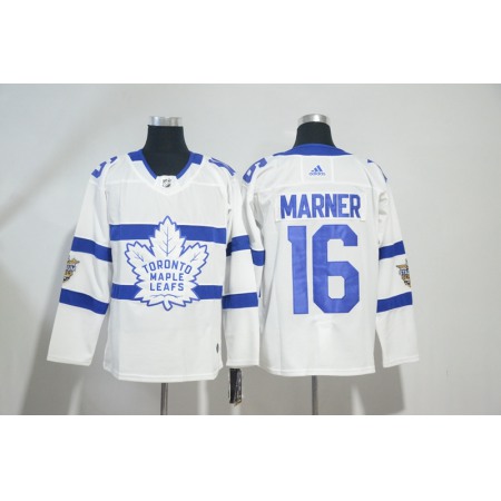 Men's Toronto Maple Leafs #16 Mitchell Marner White 2018 NHL Stadium Series Stitched NHL Jersey