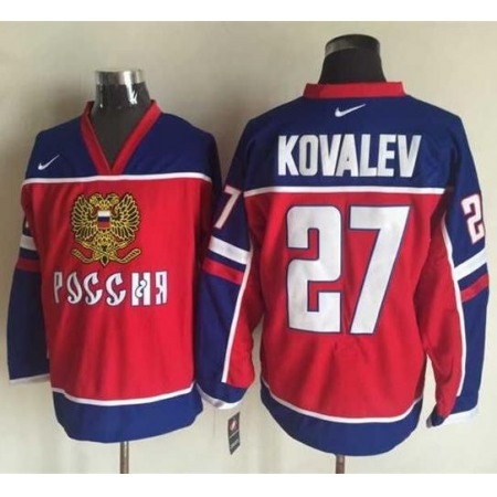 Canadiens #27 Alexei Kovalev Red/Blue Stitched NHL Jersey