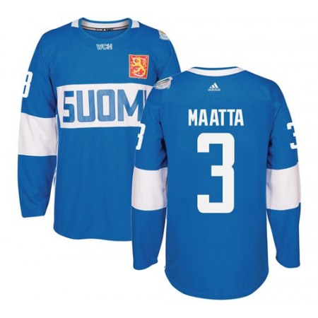 Team Finland #3 Olli Maatta Blue 2016 World Cup Stitched NHL Jersey