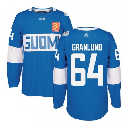 Team Finland #64 Mikael Granlund Blue 2016 World Cup Stitched NHL Jersey