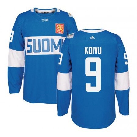 Team Finland #9 Mikko Koivu Blue 2016 World Cup Stitched NHL Jersey