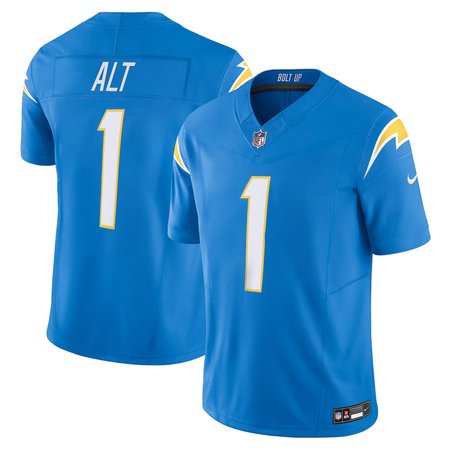 Men's Los Angeles Chargers Joe Alt Blue 2024 NFL Draft First Round Pick Player F.U.S.E. Vapor Untouchable Limited Stitched Football Jersey