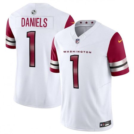 Men's Washington Commanders #5 Jayden Daniels White 2024 NFL Draft First Round Pick Player F.U.S.E. Vapor Untouchable Limited Stitched Football Jersey